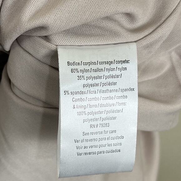 Alex Evenings Lace Draped Long Evening Dress Size 4 Buff Light Pink 81122434 - Picture 8 of 8